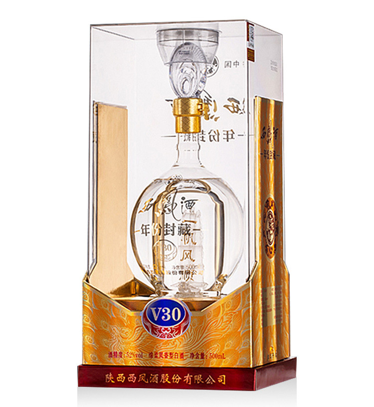 西凤年份封藏v30绵柔凤香型52°商务接待陕西白酒批发西凤酒