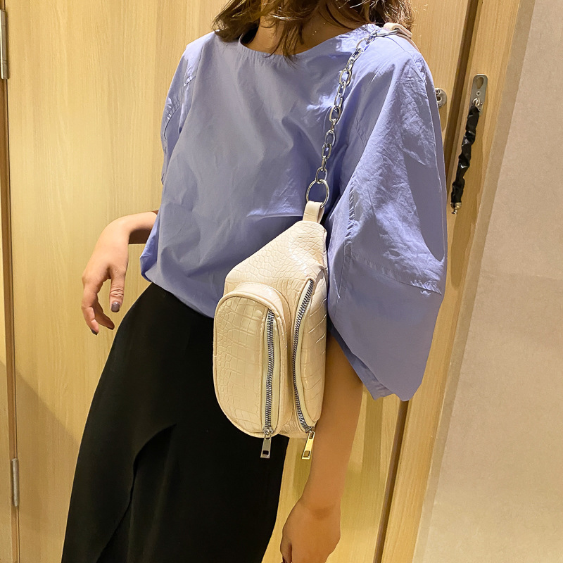 Shoulder Bag 2020 Spring New Fashion Waist Bag Chest Bag Crossbody Bag Solid Color Crossbody Bag White Pink Fashion