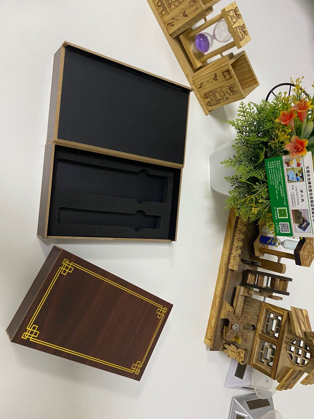 香道礼盒檀香沉香包装盒佛香线香包装盒pvc香具木盒香筒香炉包装