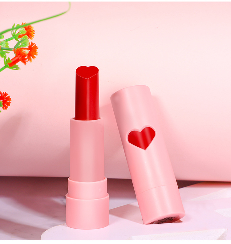 迪香儿爱心形粉管口红彩妆防水不粘杯滋润口红学生平价款唇釉美妆