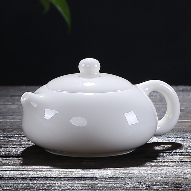白瓷西施壶家用泡茶套装茶具陶瓷茶壶石瓢壶小功夫茶器