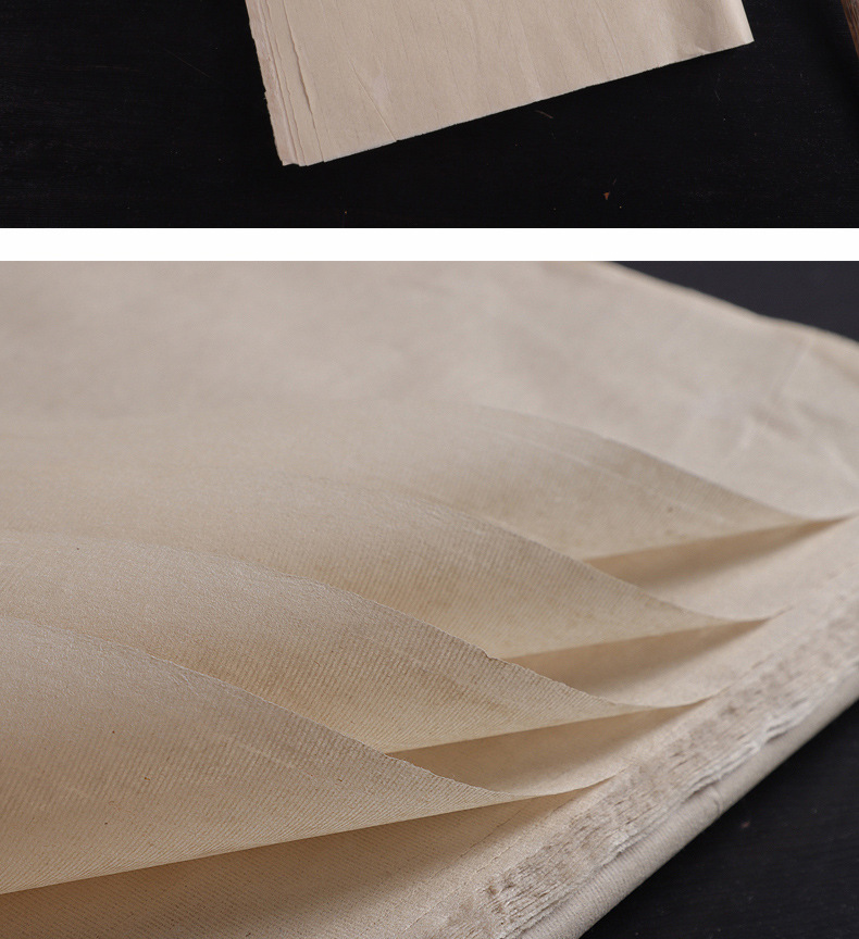 蝉翼宣纸长卷蝉衣毛边纸小楷书法半生熟纸薄纸书法临摹宣纸扎花宣