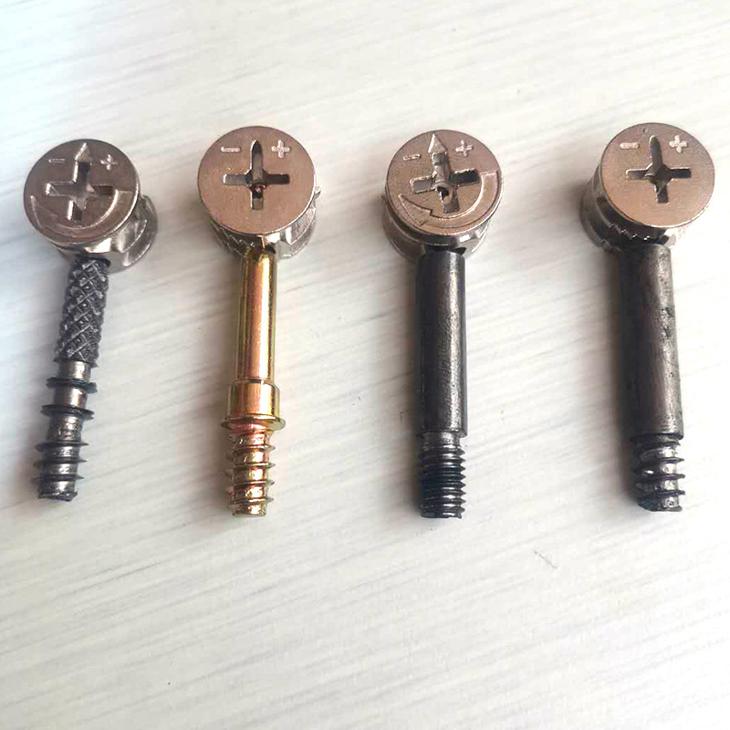 来样定制三合一机丝牙螺杆 三合一连接件 欧洲铁杆家具紧固件