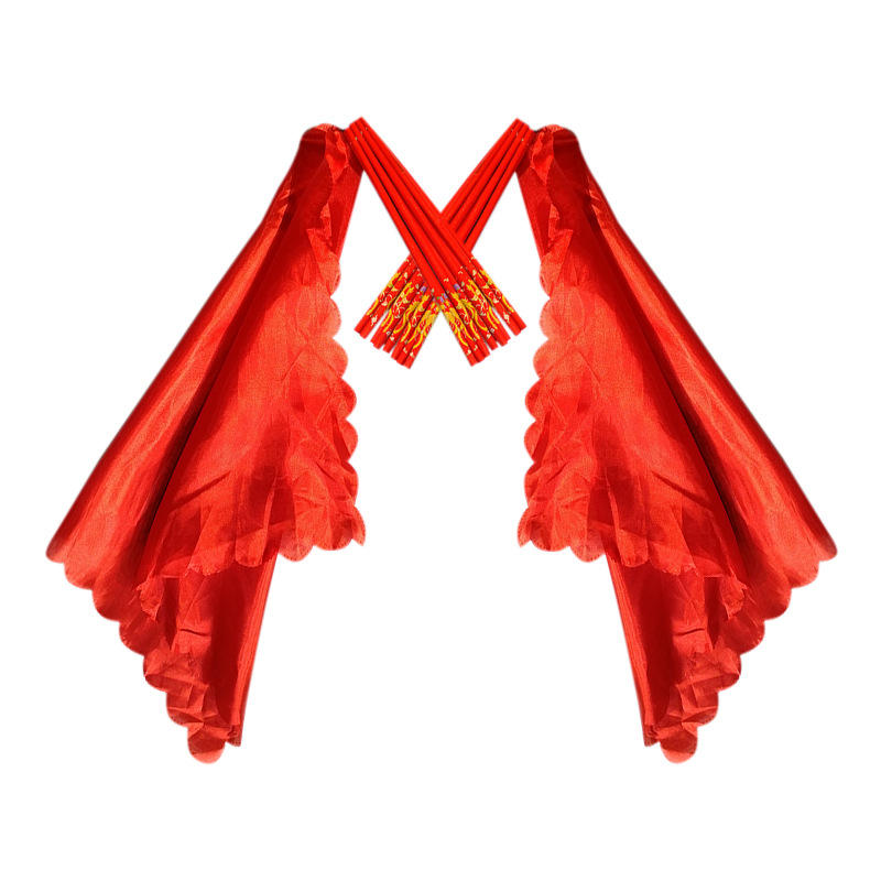 蒙古舞红筷子蒙古族舞蹈道具集体操演出用品舞台表演红绸布筷子舞