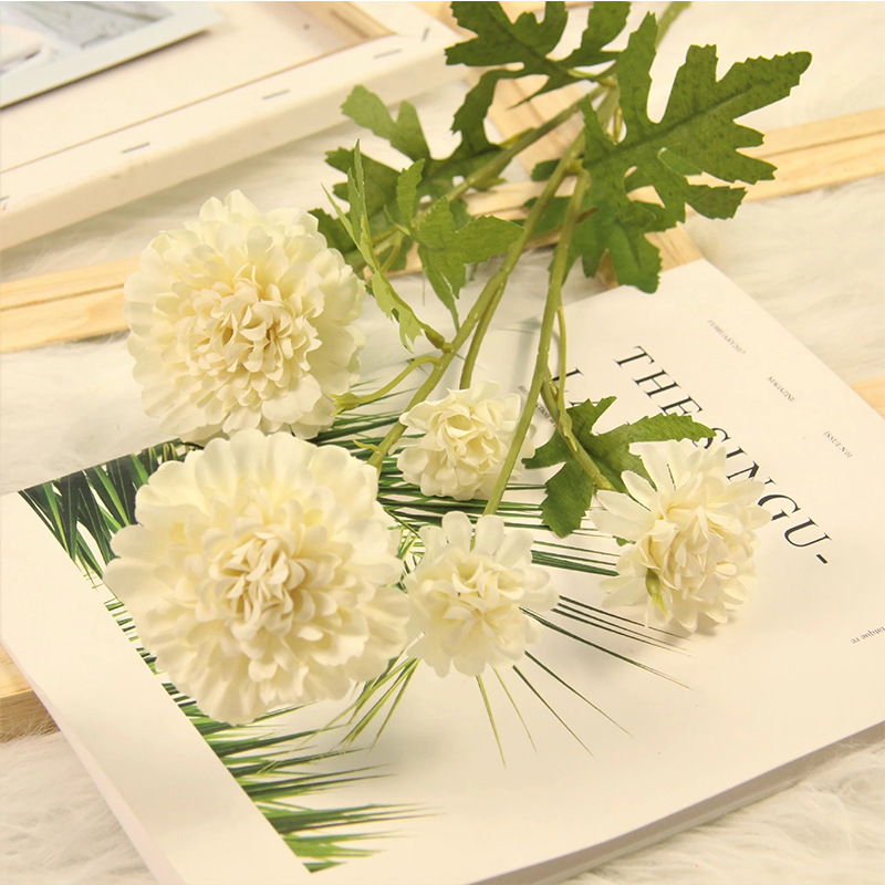 婚庆仿真花高支金盏菊插花路引假花排绢花酒店道具人造花材批发