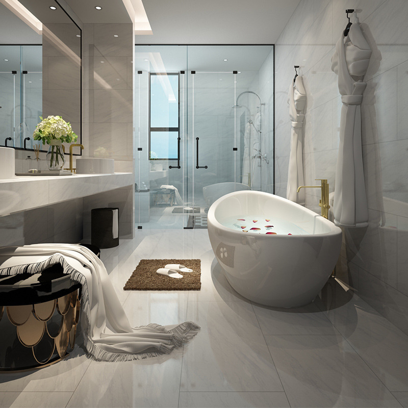 全瓷40x80薄中板客厅内墙砖直边通体大理石400x800厨房卫生间瓷砖