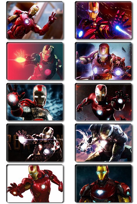 跨境货源漫威复仇者联盟1234钢铁侠卡贴饭卡公交卡水晶卡贴贴纸