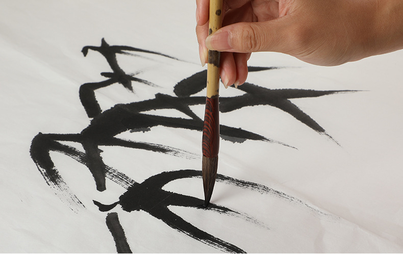 牌灰鼠毛笔学生兼毫毛笔初学者成人学生行书草书国画山水毛笔