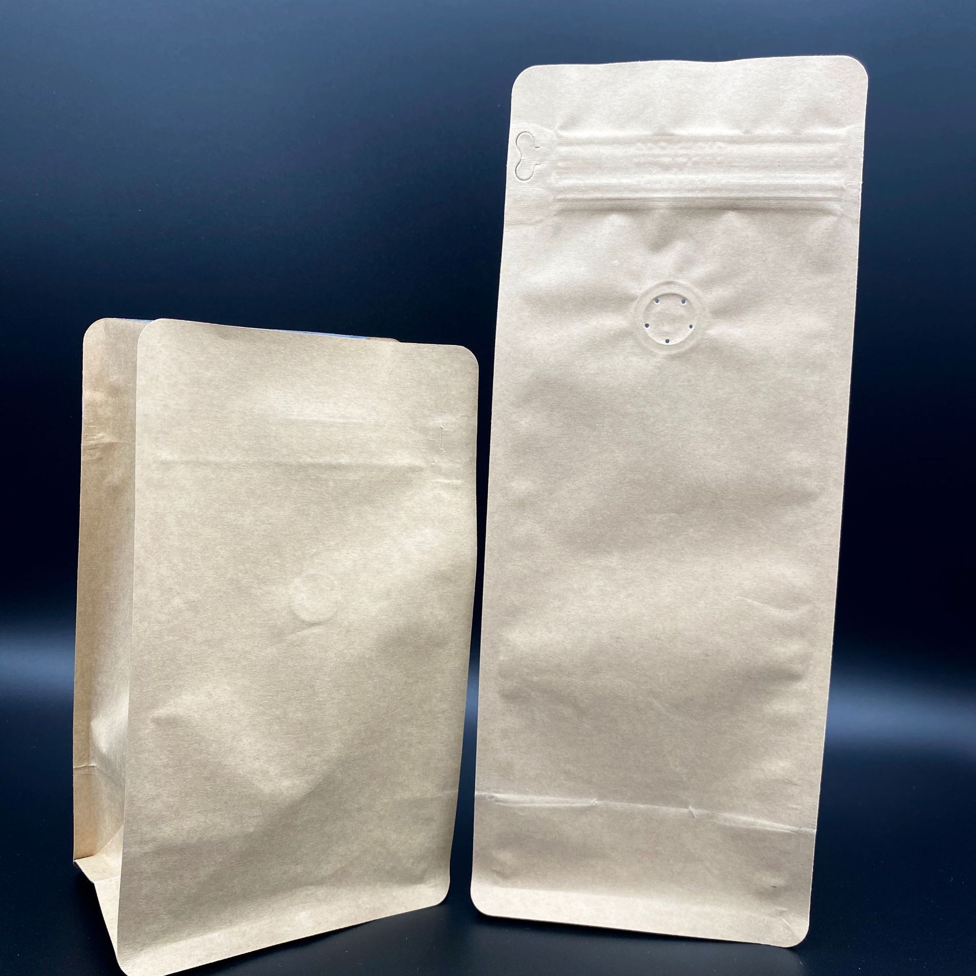 牛皮纸八边封袋自立自封袋镀铝箔牛皮纸袋狗粮咖啡茶叶食品包装袋