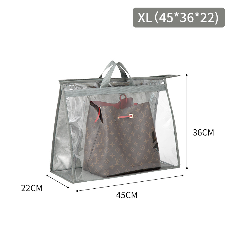 Bag Storage Bag Household Waterproof Transparent Leather Bag Organization Hanging Bags Wardrobe Hanging Bag Dustproof Protective Bag