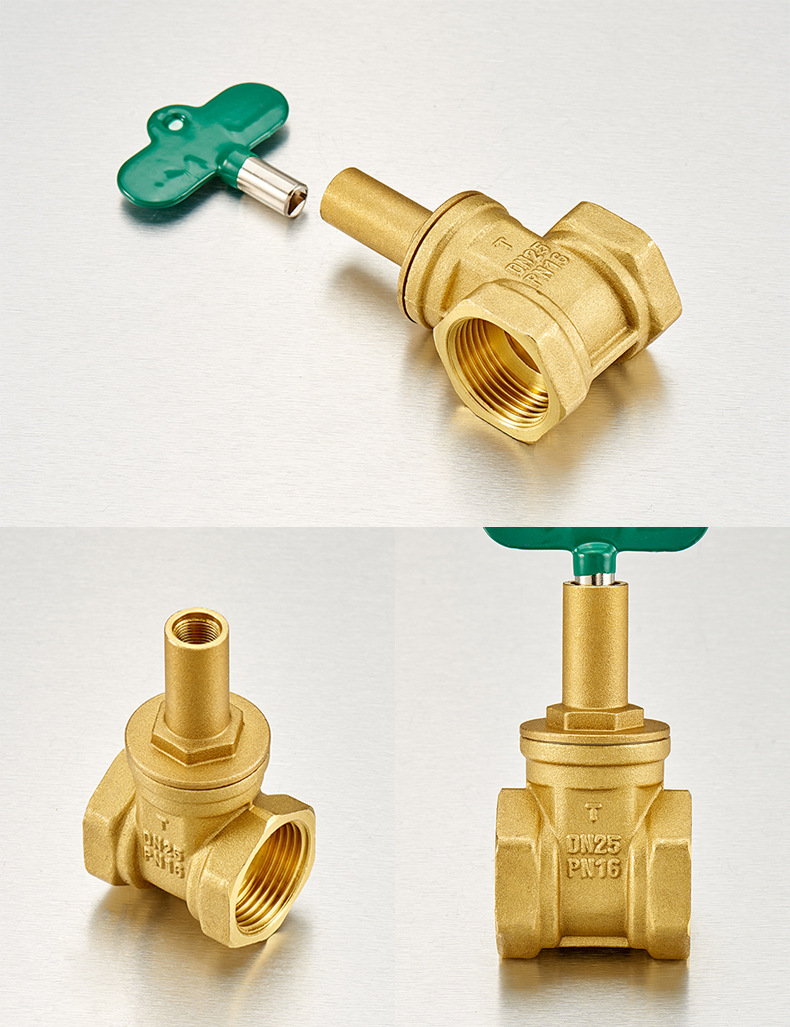 桥盾阀门自来水表前黄铜锁闭闸阀水司水务防盗三角锁闭