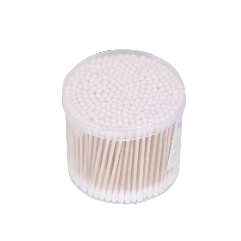 Factory Direct Sales 150 Boxed Paper Cards Double Ended Cotton Wwabs Disposable Cosmetic Cotton Swab Cleaning Cotton Swab