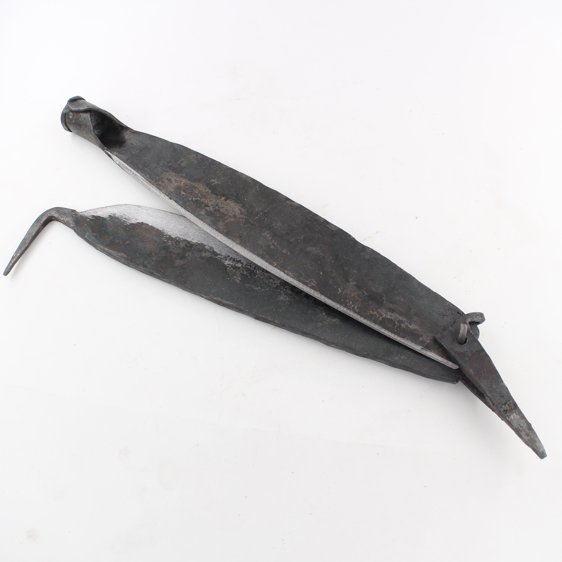 切草药的侧刀老式加厚铡刀铡草刀家用砸豆杆锻打闸刀手动铡草机-阿里