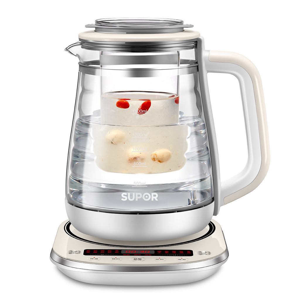 苏泊尔养生壶1.5l煮茶器煮茶壶加厚玻璃燕窝壶水壶电热水壶花茶壶