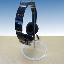数码产品店配套耳机展示支架 透明亚克力不锈钢耳机支架定 制