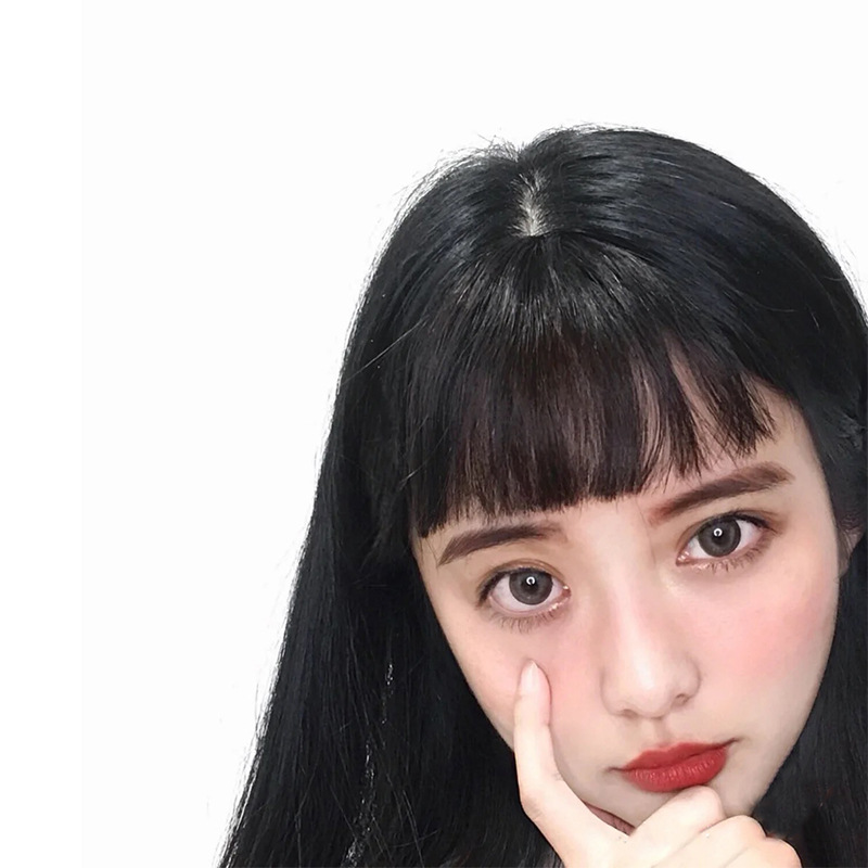 假发二次元刘海 日系空气感复古迷你假刘海 眉上刘海假发片齐刘海
