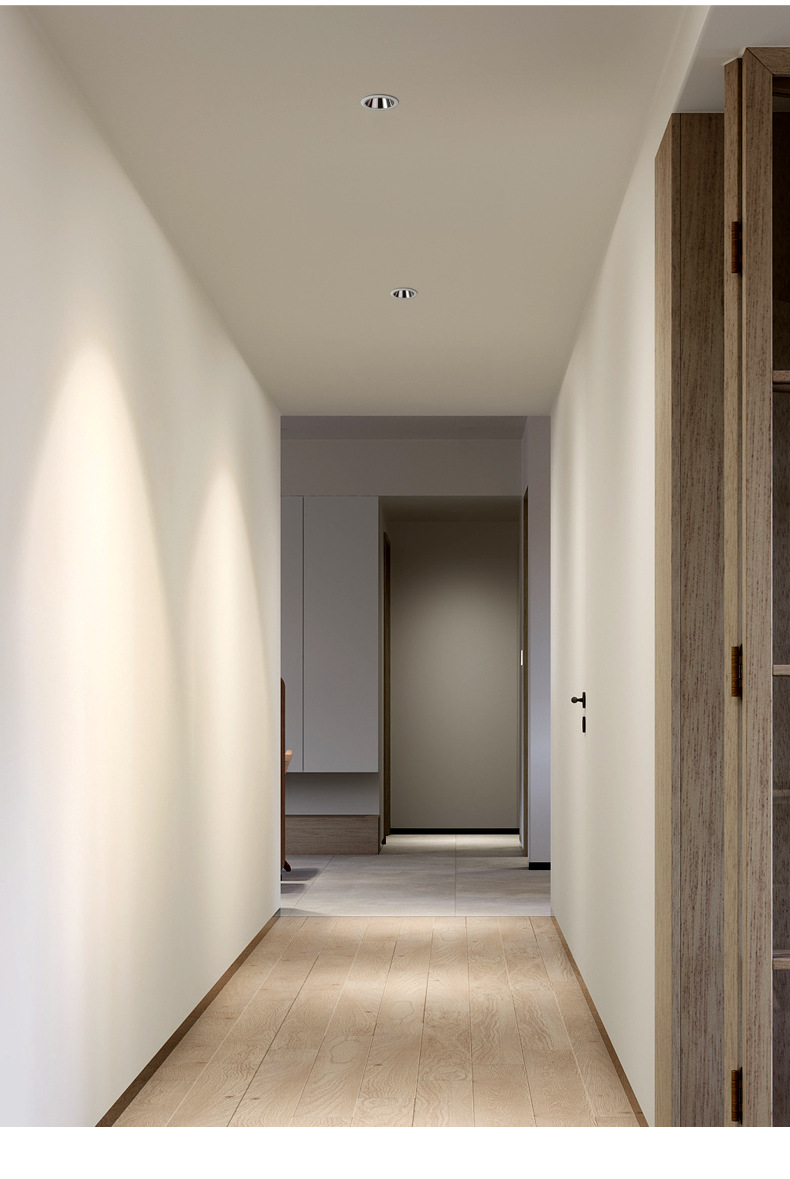 led深防眩射灯窄边框聚光防炫酒店别墅洗墙灯嵌入式cob无主灯家用