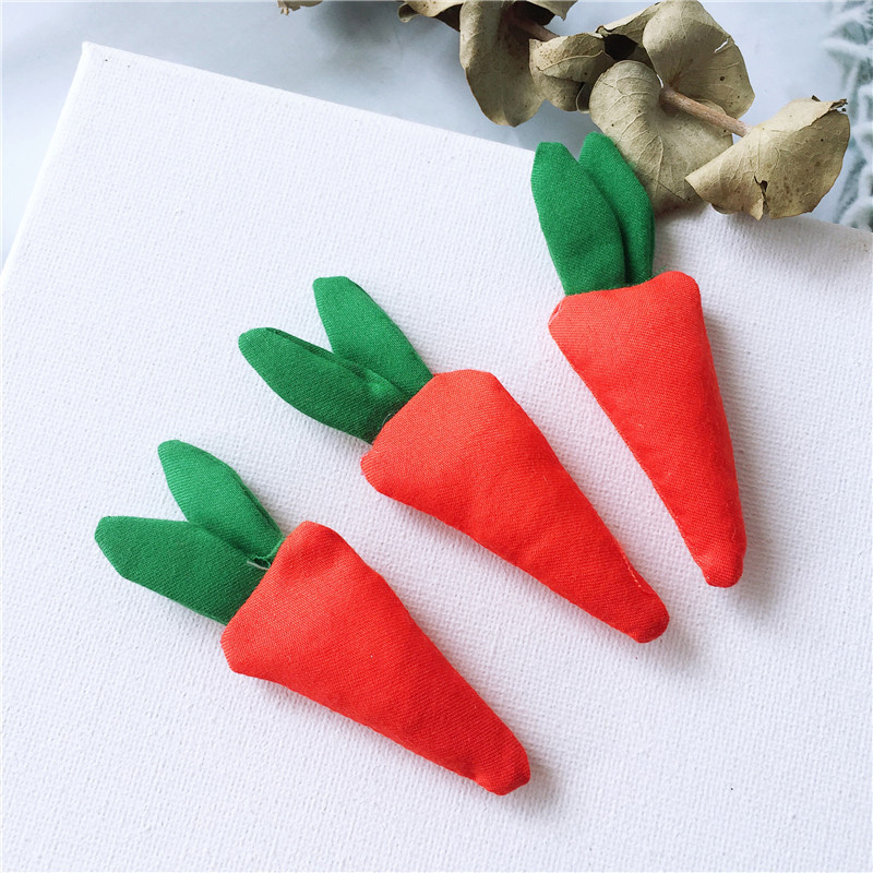 韩版diy可爱布艺胡萝卜小公仔 儿童发饰配件手机壳包鞋袜材料跨境