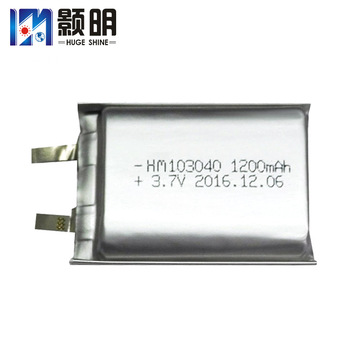 103040高温锂电池3.7v1200mah自行车尾灯矿灯美容仪耐高温电池厂