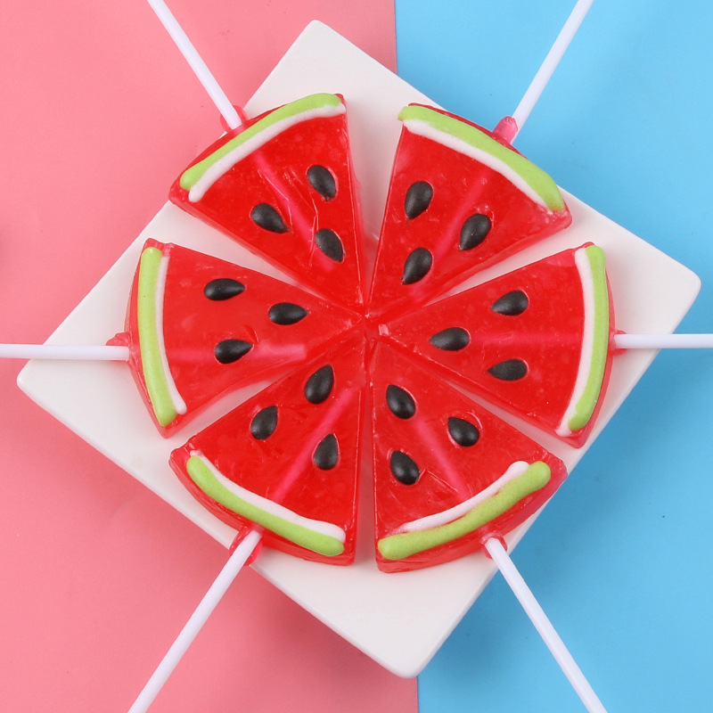 20克48支三角西瓜棒棒糖波板糖水果味点花硬糖儿童休闲小零食批发