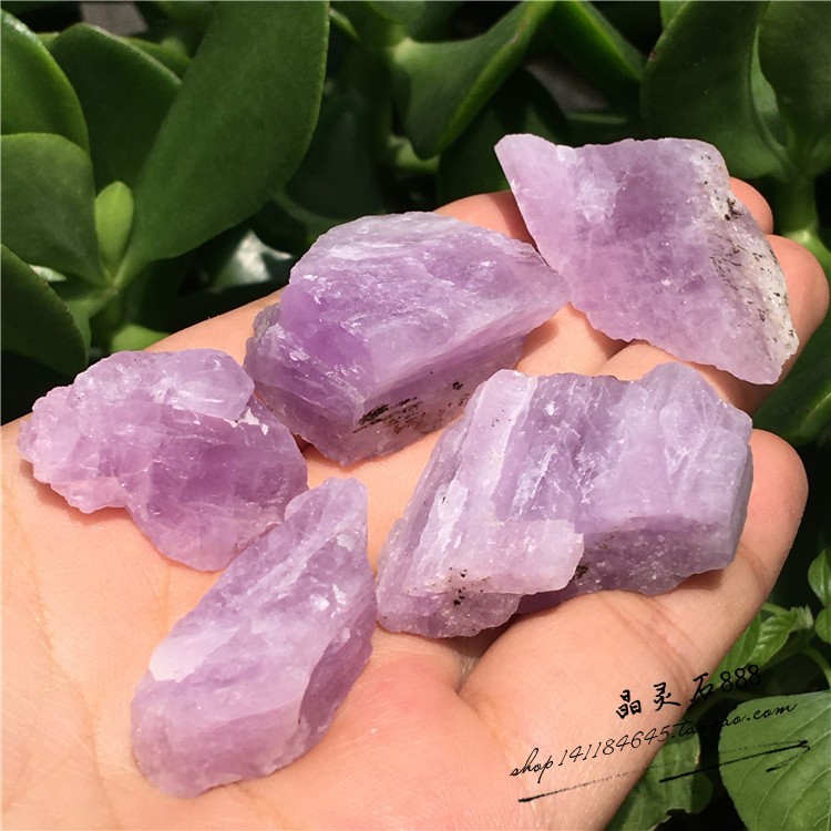 天然紫锂辉石原石 矿物标本 奇石