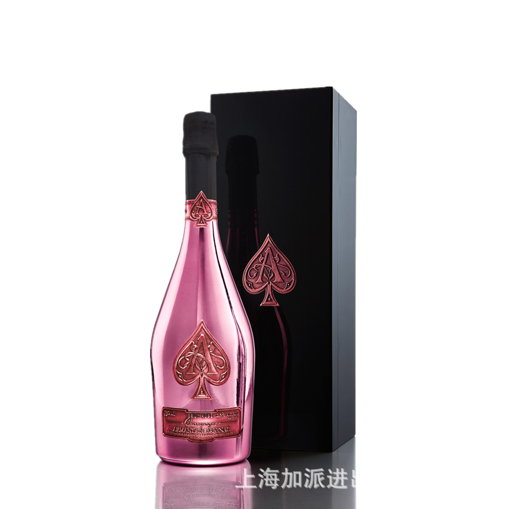 法国黑桃 a 粉版香槟   礼盒版armand de brignac rose   wgb