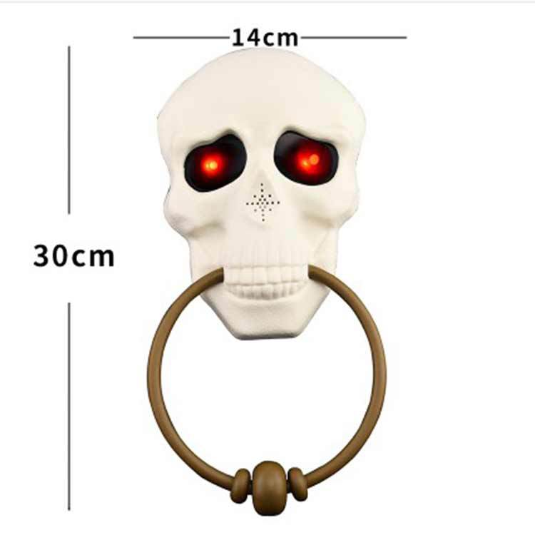 Halloween Toy Horror Layout Bar Trick Funny Luminous Sound Electric Skull Doorbell Decoration Props