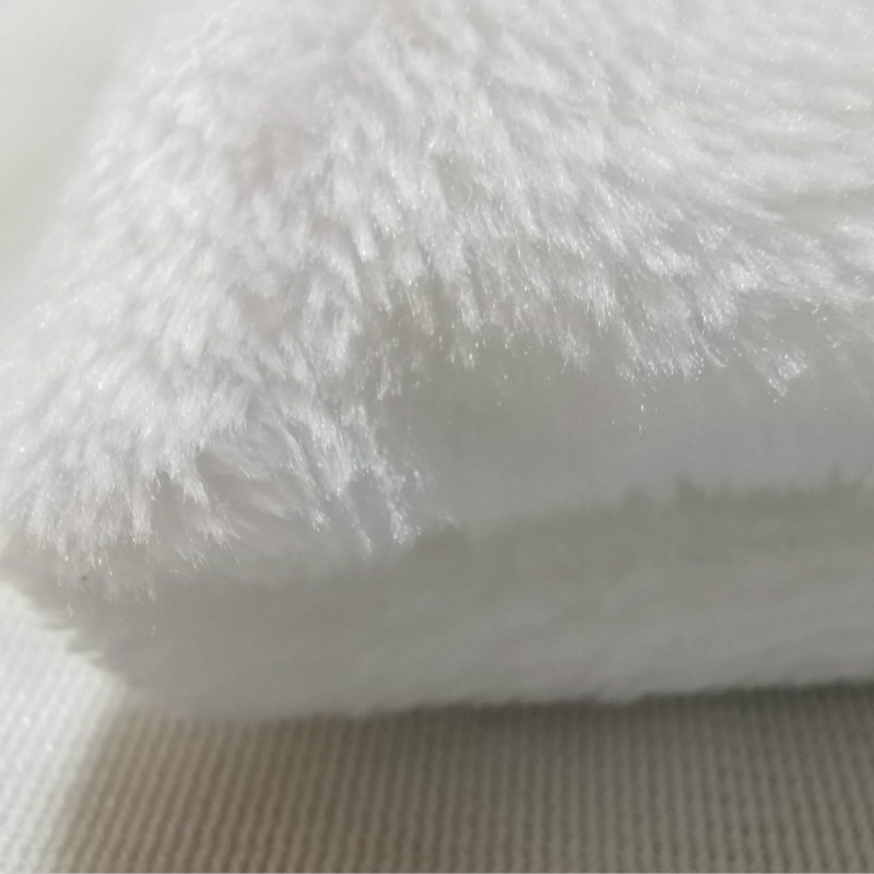 现货 双面纯白法兰绒 米白本白法莱绒白色 睡衣漂白数码印花面料