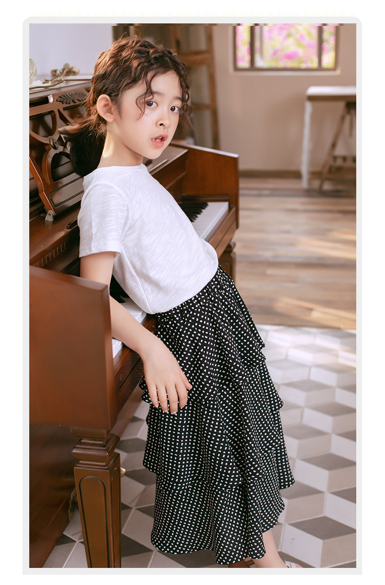 女童中长款半身裙夏季2020新款童装百搭超仙蛋糕裙子一件代发a542