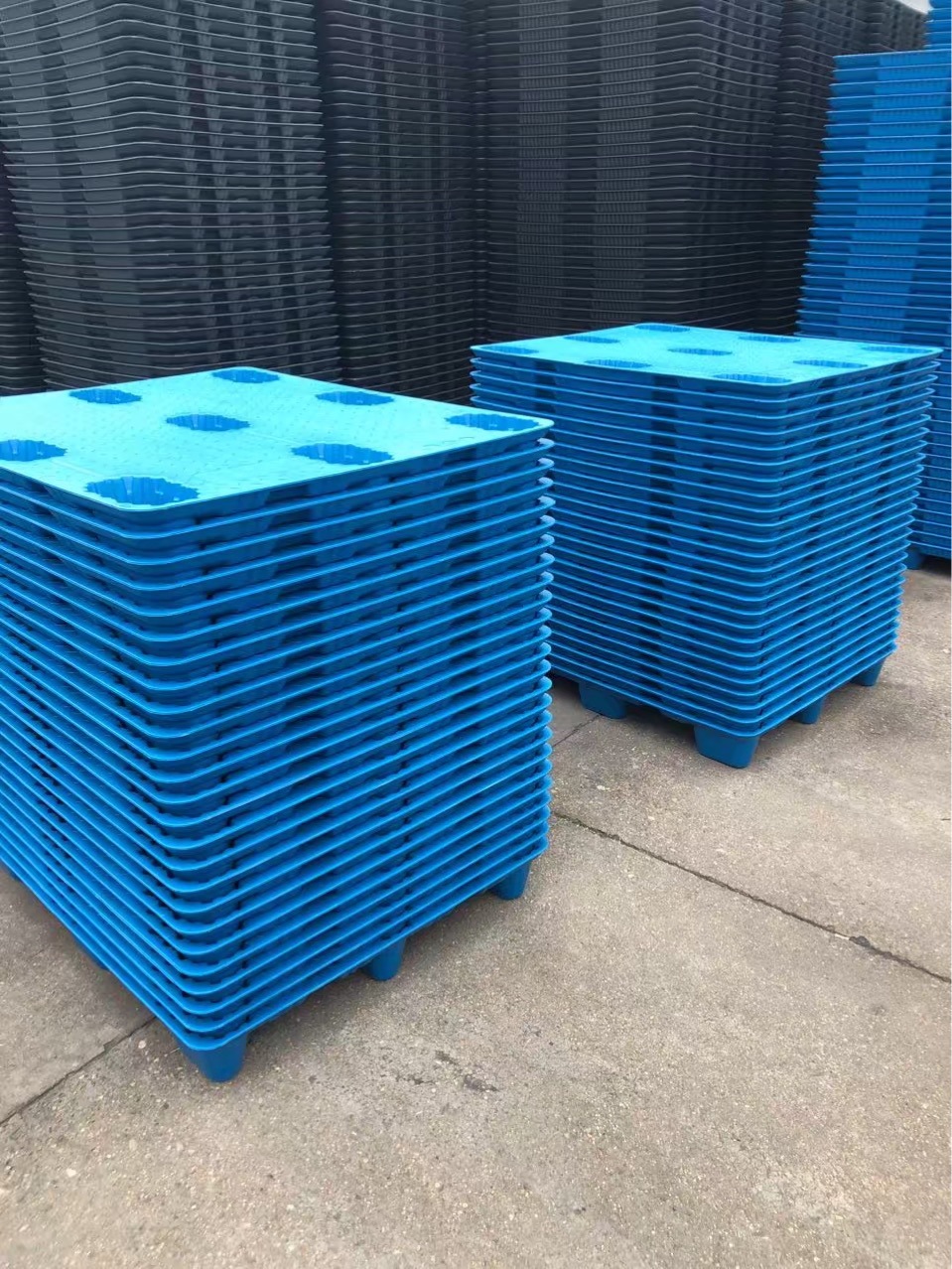吹塑托盘九角塑料托盘月销过万九脚叉车塑料托盘叉车板1012载重1