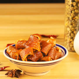 路路灵卤味鸡脚筋熟食休闲小吃即食零食肉类香辣味卤鸡皮150g