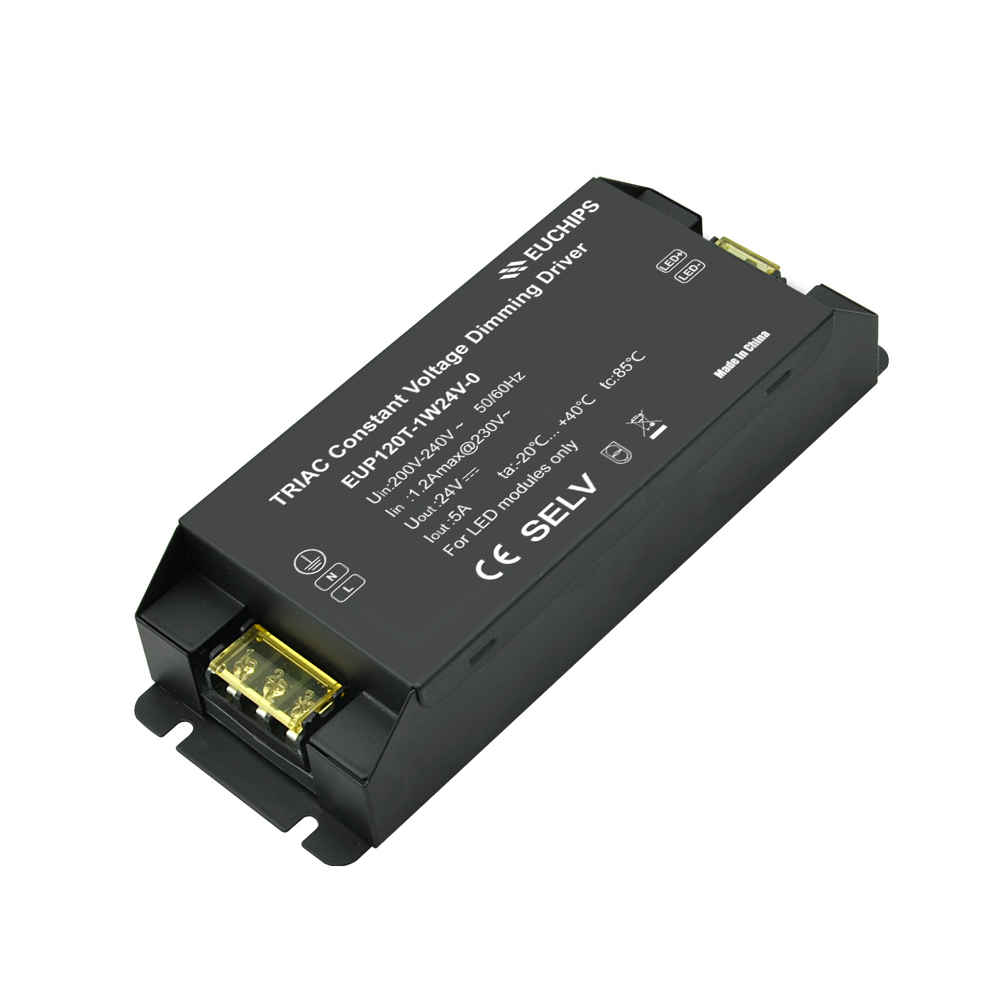 欧切斯120w 24vdc 可控硅恒压调光驱动器电源筒灯eup120t-1w24v-0