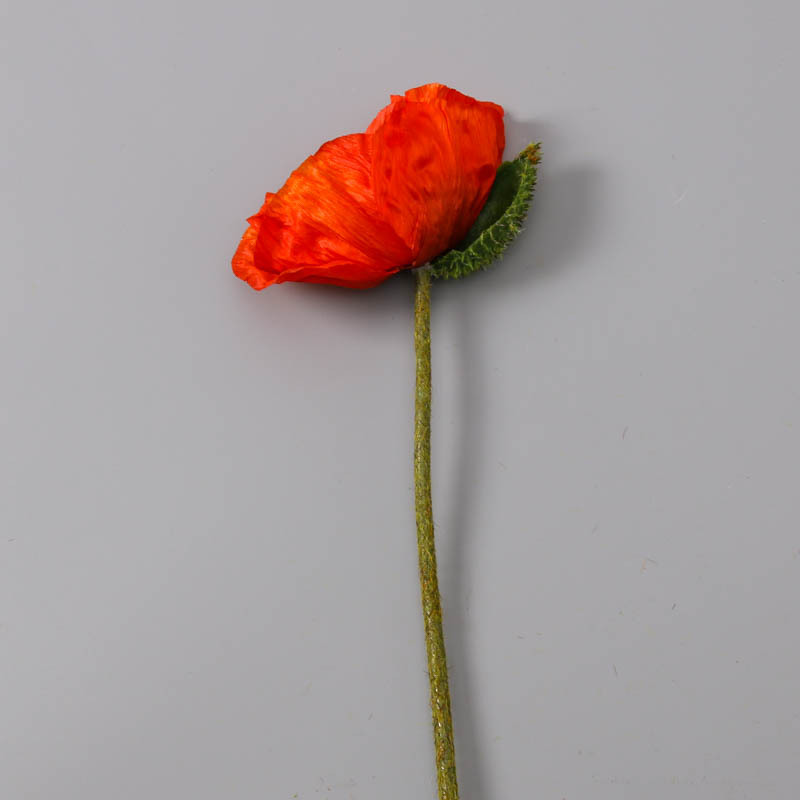 人造罂粟花单支布罂粟虞美人仿真花家居装饰花艺婚庆道具假花批发