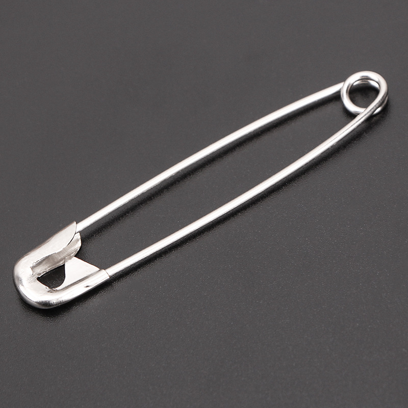 镀镍银色别针胸章配件扣针关针保险别针胸针回形针大别针1000枚