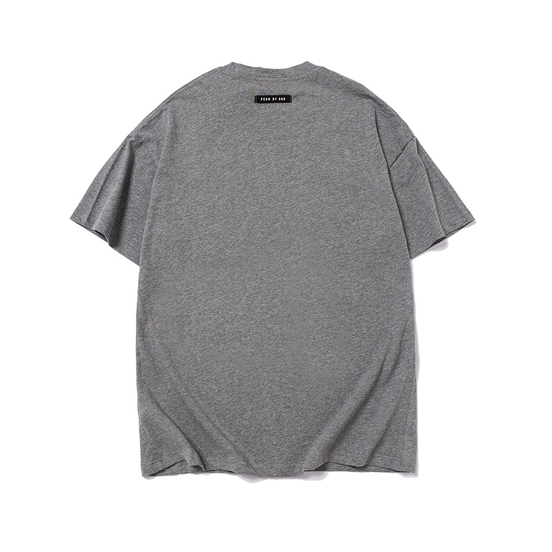 正确版fear of god第六季贴布印花t恤fog高街潮酷宽松圆领短袖夏
