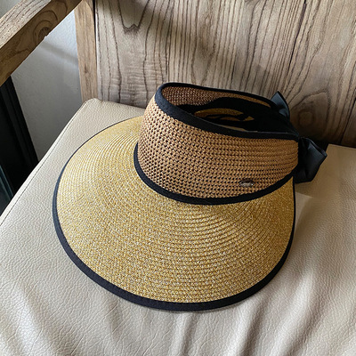 Straw Hat Korean Sun Hat Sun Hat Big Brim Beach Hat Stall Supply Topless Hat Female Summer