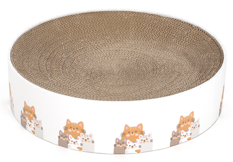 猫抓板猫抓盆圆形瓦楞纸猫窝磨爪器沙发保护猫碗猫咪玩具猫抓板窝
