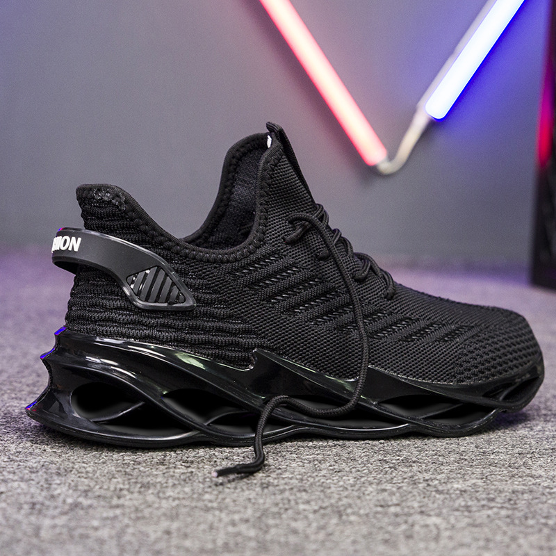 刀锋男鞋2021新款学生鞋透气休闲跑步运动鞋飞织男士低帮外贸潮鞋