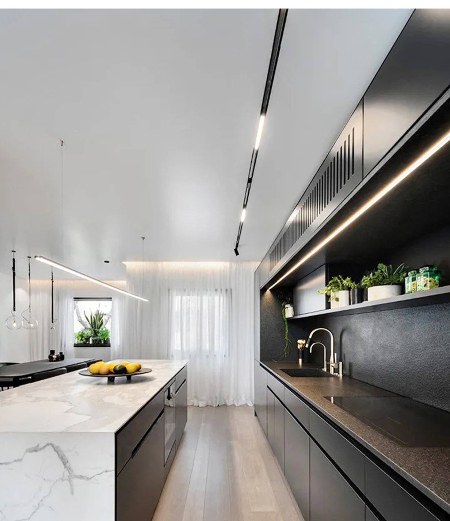 智能磁吸轨道灯调光调色线条射灯筒灯涂鸦zigbee协议米家蓝牙mesh