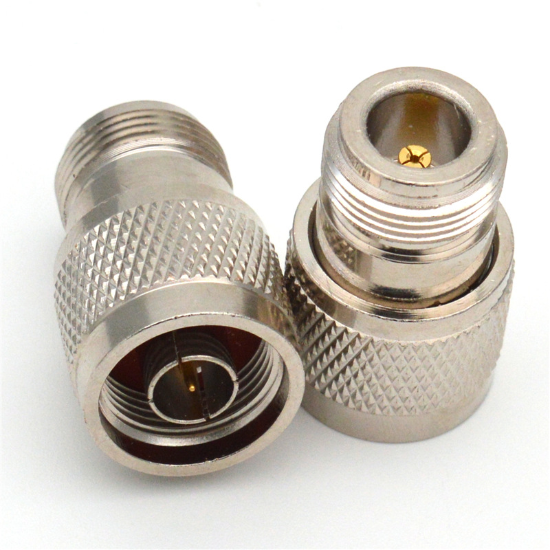 75欧姆n-jk高频测试转接头 n公头转n母头铜材n公对母射频转接头