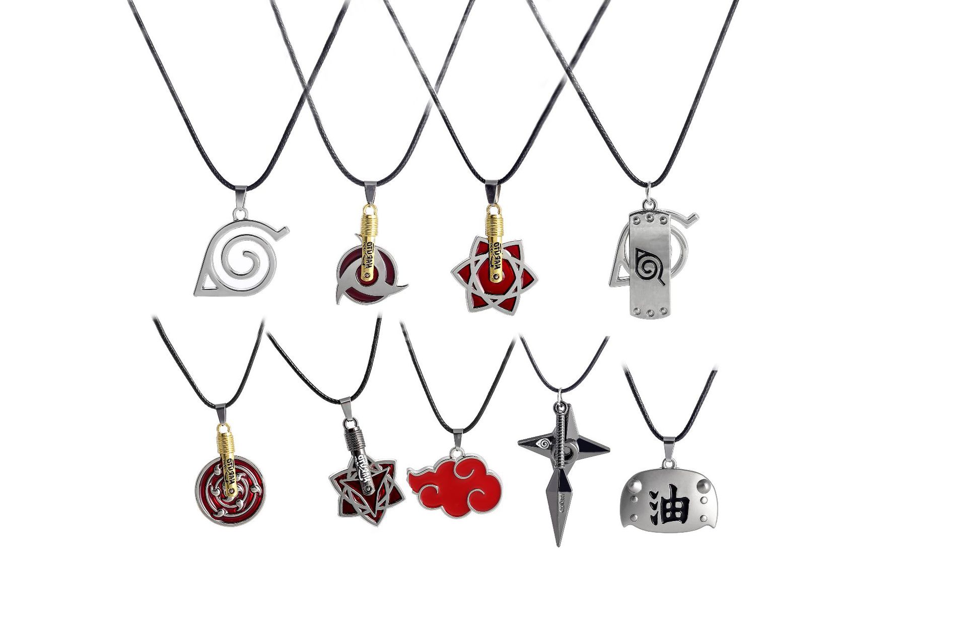 火影忍者动漫项链吊坠宇智波鼬佐助卡卡西十尾写轮眼手里剑项链