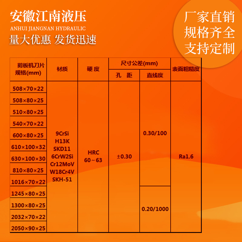 摆式闸式剪板机刀片鳄鱼剪切机配件扎钢刀片剪刀刃