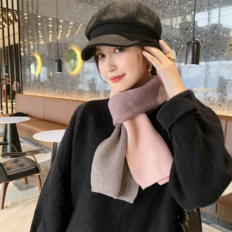 2020 Winter New Scarf Knitted Wool Keep Warm Scarf Wholesale Generation Hair Viscose Stitching Fashion Scarf
