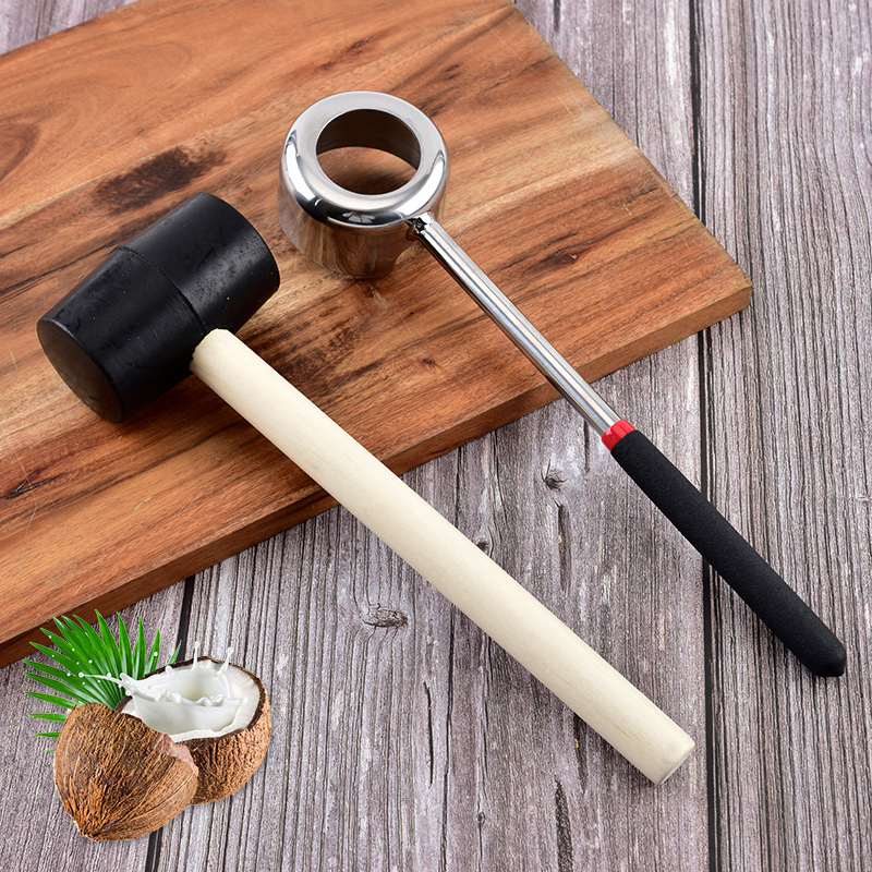 不锈钢椰子开壳器椰青打孔开口开盖家用取汁网红电商厂家直发