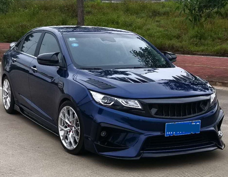 适用2018-2019吉利帝豪gl改装大小包围b款前唇后唇 侧裙 机盖中网