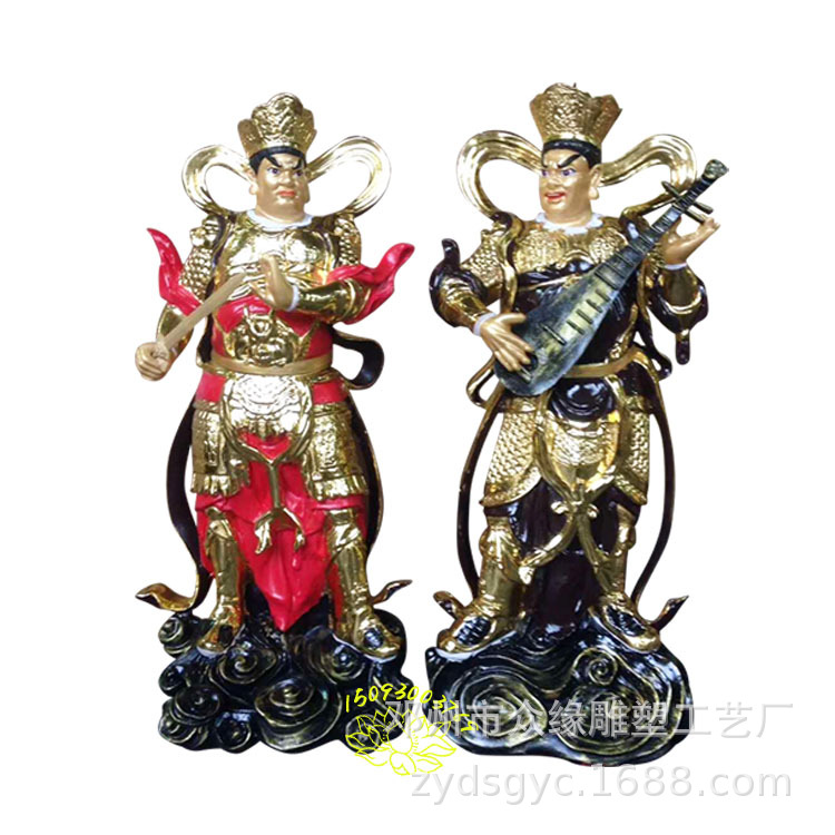 四大天王佛像 守法遵天神 四大金刚树脂雕像摆件 众缘塑像工艺厂