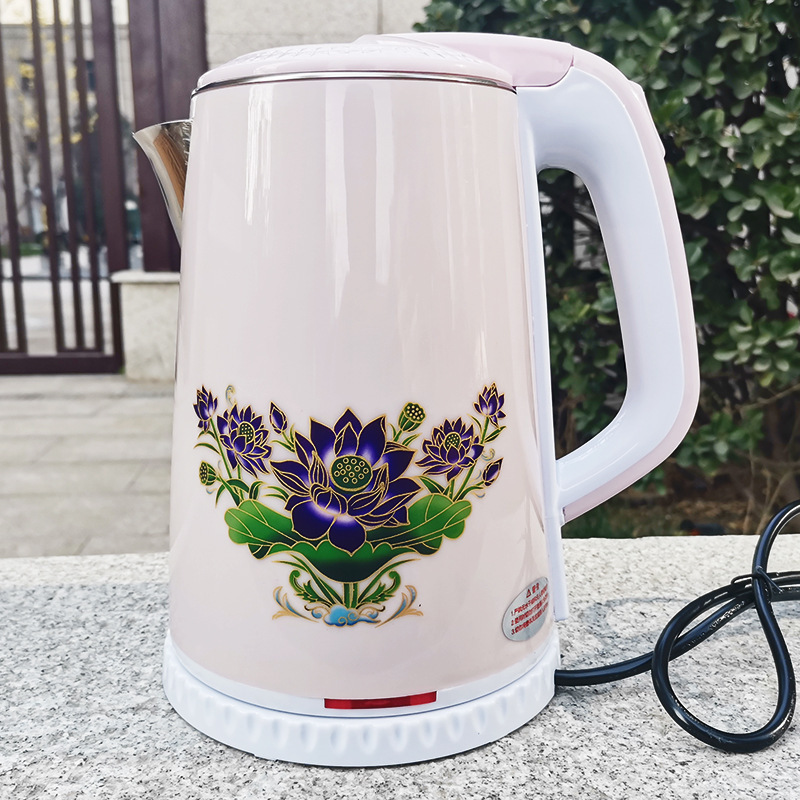 中华净水壶2.2l 托玛琳变色壶 家用电热水壶源头工厂会销超市礼品