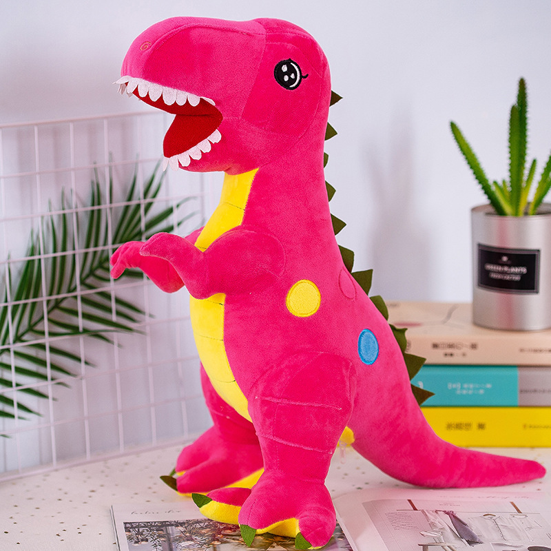 Popular Tyrannosaurus Plush Toy Polka Dot Dinosaur Doll Children's Birthday Gifts Doll Pillow Ragdoll Wholesale