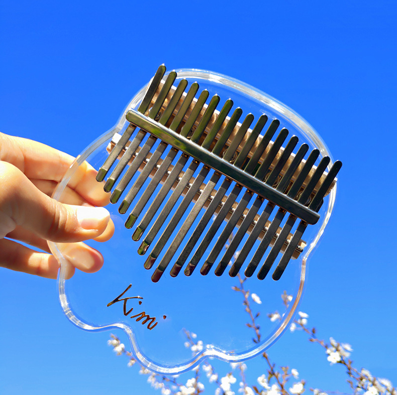 kimi拇指琴 水晶透明 迷你手指琴卡林巴母指琴初学者水晶乐器女
