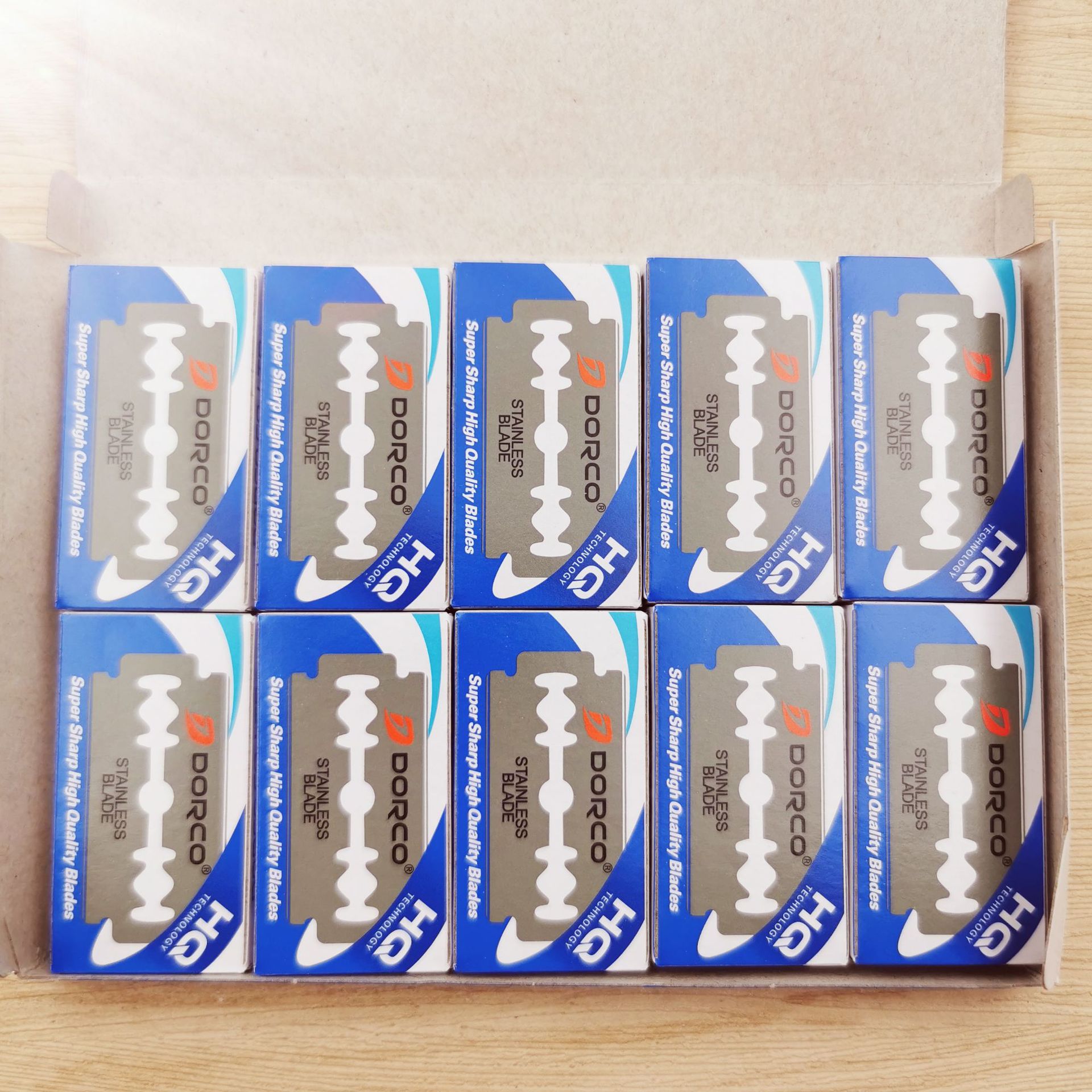 日美刀片 超级蓝吉列不锈钢双面刀片 吉列双面刀片 双面剃须刀片